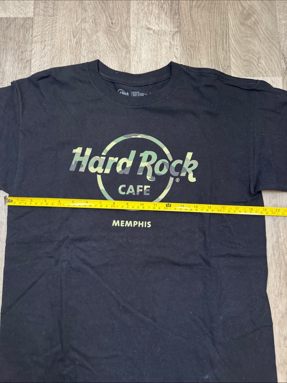 Hard Rock Cafe Black T-Shirt with Green Logo - Memphis - Picture 6 of 7